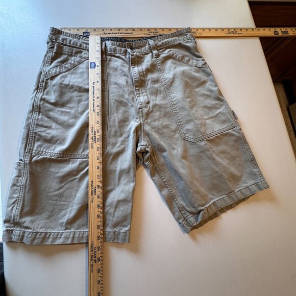Vintage Silvertab Carpenter Shorts Mens Size 36 Khaki Y2K 90s - Picture 6 of 11